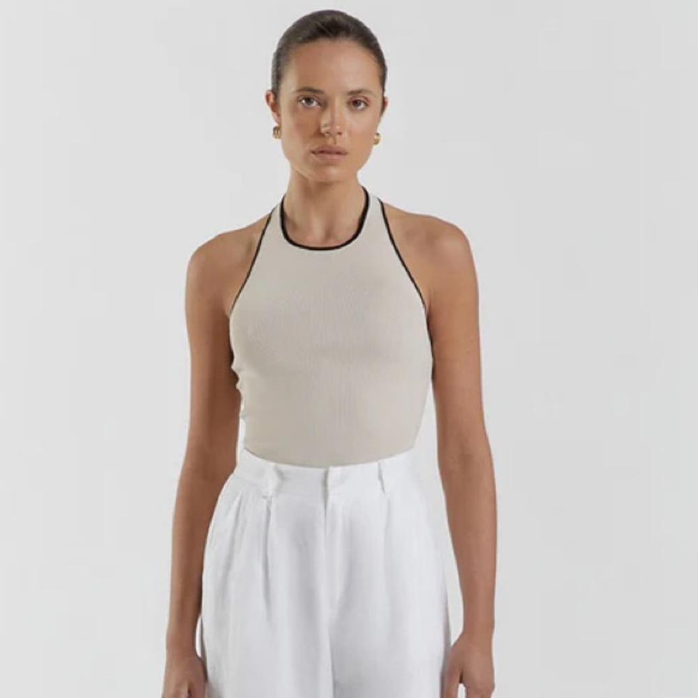 DISSH KARLIE STONE BIND HALTER TOP